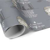 Papier Cadeau Nouveau roi né (Coin rond)