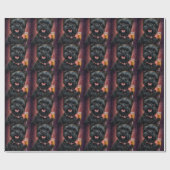 Papier Cadeau Nouvel An Affenpincher (Plat)