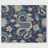 Papier Cadeau Nouvel An chinois 2024 Dragon, Année du Dragon (Plat)