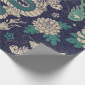 Papier Cadeau Nouvel An chinois 2024 Dragon, Année du Dragon (Coin)