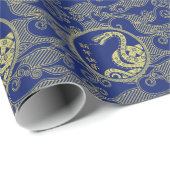 Papier Cadeau Nouvel An chinois du serpent 2025 (Coin rond)