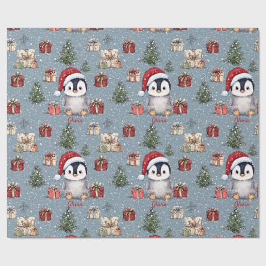 Papier Cadeau Nouvel An de bébé mignon (Plat)