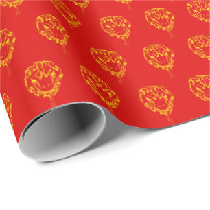 Papier Cadeau Nouvel An Lunaire Chinois du Serpent 2025 4723 Boi