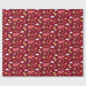 Papier Cadeau Nouvel an lunaire du dragon rouge (Plat)