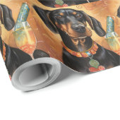 Papier Cadeau Nouvel an noir et blanc (Coin rond)