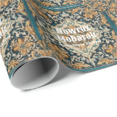 Papier Cadeau Nouvel An Perse Dîner fêtes Événements Cadeaux (Coin rond)