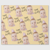 Papier Cadeau Nouvel anniversaire du visage mignon du bébé | Pho (Plat)