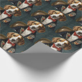 Papier Cadeau Nouvelle année Beagle (Coin)