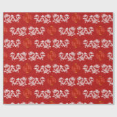 Papier Cadeau Nouvelle année chinoise du Dragon 2024 (Plat)