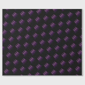 Papier Cadeau nouvelle année violette heureuse (Plat)