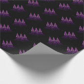 Papier Cadeau nouvelle année violette heureuse (Coin)