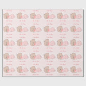 Papier Cadeau Nouvelle Bébé Fille (Plat)
