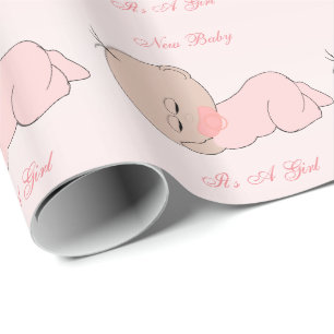 Papier Cadeau Nouvelle Bébé Fille