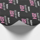 Papier Cadeau NOUVELLE classe de DIPLÔMÉ de 2014 ou tous roses (Coin)