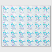 Papier Cadeau Nouvelle enveloppe de nom d'art de baleine de bébé (Plat)