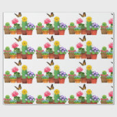 Papier Cadeau Nouvelle Maison Nouveau Jardin Flower Pot Craft (Plat)