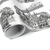 Papier Cadeau Nouvelle-Orléans Louisiane (Coin rond)