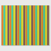 Papier Cadeau Nouvelles Rayures Rétro (Plat)