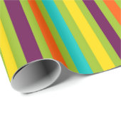 Papier Cadeau Nouvelles Rayures Rétro (Coin rond)
