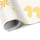 Papier Cadeau November Birthstone & Flower | Citrine & Chrysanth (Coin rond)