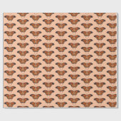 Papier Cadeau Novembre Citrine Monarch Papillon Motif Design (Plat)