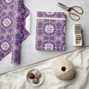 Papier Cadeau Nowruz Perse Nouvel An Diner Fête Cadeaux Violet