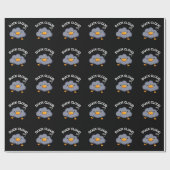 Papier Cadeau Nuage de canard Funny Météo Pun Dark BG (Plat)