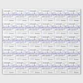 Papier Cadeau nuage de mot de sage-femme (Plat)