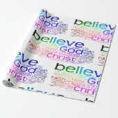 Papier Cadeau Nuage de mots chrétiens (Déroulé)