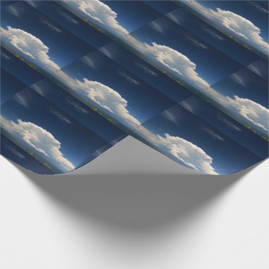 Papier Cadeau Nuage de Puffy blanc (Coin)