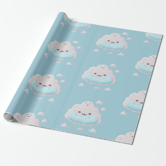 Papier Cadeau Nuage souriant mignon