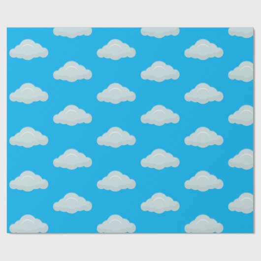 Papier Cadeau Nuages. (Plat)