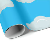 Papier Cadeau Nuages. (Coin rond)