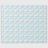 Papier Cadeau Nuages Blancs Ciel Bleu Aqua (Plat)