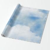 Papier Cadeau Nuages Blancs Douillet (Déroulé)