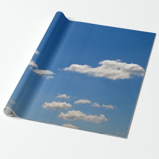 Papier Cadeau Nuages blancs sur ciel bleu (Déroulé)