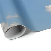 Papier Cadeau Nuages blancs sur ciel bleu (Coin rond)