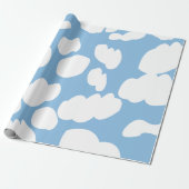 Papier Cadeau Nuages Ciel Bleu (Déroulé)