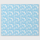 Papier Cadeau Nuages Ciel Bleu (Plat)