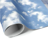 Papier Cadeau Nuages gonflés sur l'enveloppe de cadeau de ciel (Coin rond)