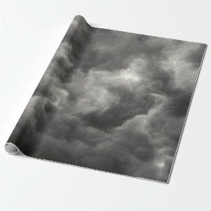 PAPIER CADEAU NUAGES GRIS DANS LE CIEL