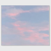 Papier Cadeau Nuages roses personnalisables (Plat)