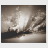 Papier Cadeau Nuages Sepia, Ciel et Sunset Liberté Motivationnel (Plat)