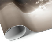 Papier Cadeau Nuages Sepia, Ciel et Sunset Liberté Motivationnel (Coin rond)