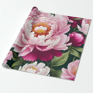 Papier Cadeau Nuances de pivoines roses