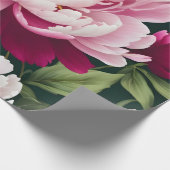 Papier Cadeau Nuances de pivoines roses (Coin)