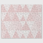 Papier Cadeau Nuances de rose vif triangle Abstrait (Plat)