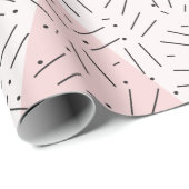 Papier Cadeau Nuances de rose vif triangle Abstrait (Coin rond)