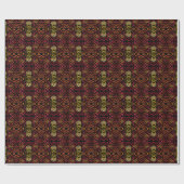 Papier Cadeau Nuances de ruban art design orange rouge jaune (Plat)