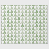Papier Cadeau Nuances de vert Abstrait Triangle Motif W (Plat)